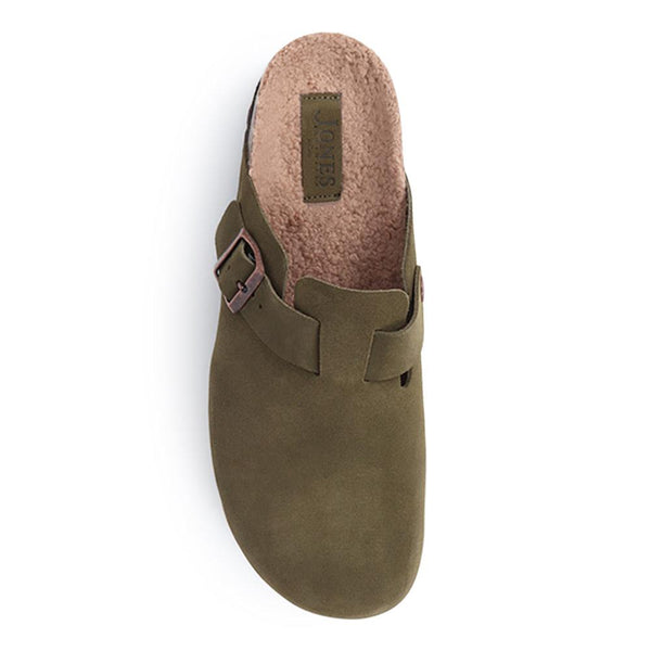 Jones Bootmaker Men's Zaid Suede Slippers - Khaki Suede