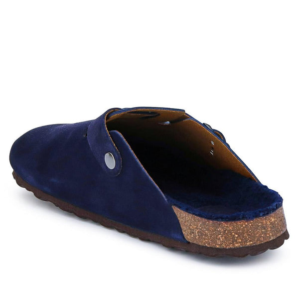 Jones Bootmaker Men's Zaid Suede Slippers - Navy Suede
