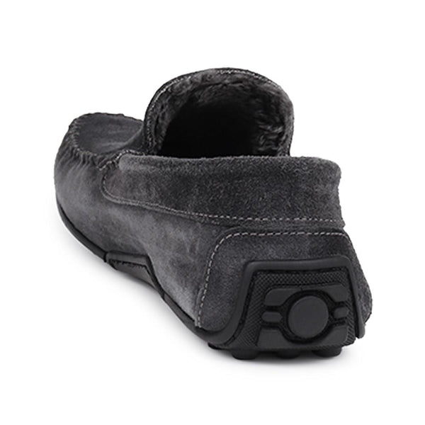 Jones Bootmaker Men's Zain Suede Full Slippers - Charcoal