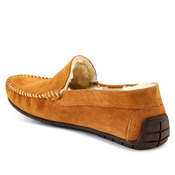Jones Bootmaker Men's Zain Suede Full Slippers - Chestnut