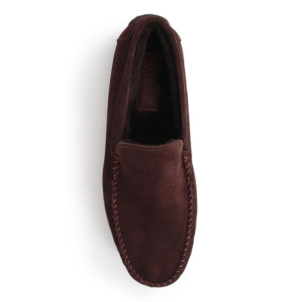 Jones Bootmaker Men's Zain Suede Full Slippers - Chocolate
