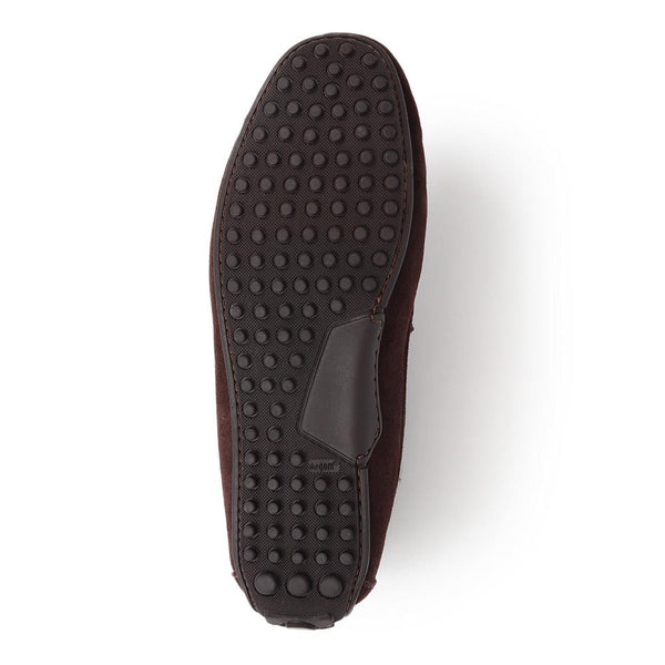 Jones Bootmaker Men's Zain Suede Full Slippers - Chocolate