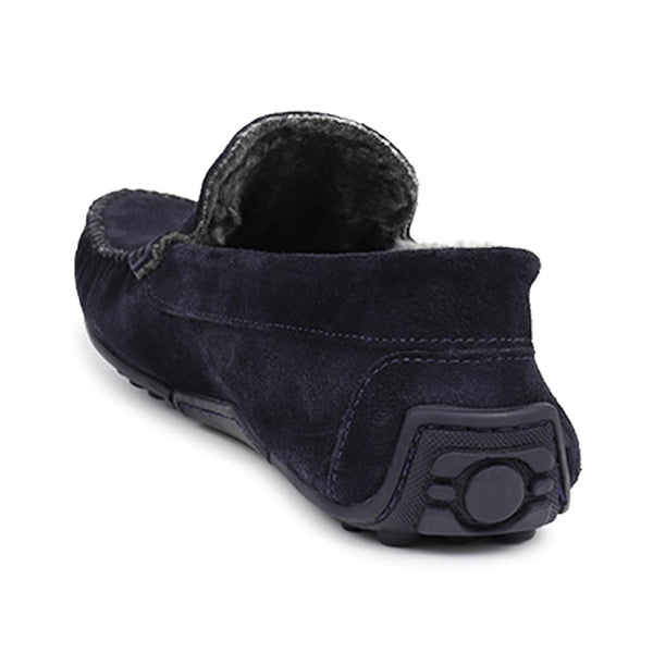 Jones Bootmaker Men's Zain Suede Full Slippers - Navy