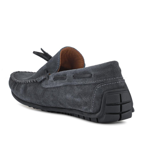Jones Bootmaker Men's Zeke Leather Full Slippers - Charcoal