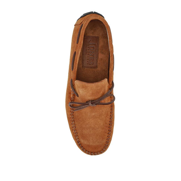 Jones Bootmaker Men's Zeke Leather Full Slippers - Chestnut