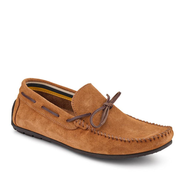 jones bootmaker Men's Zeke Leather Full Slippers - Chestnut