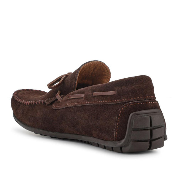 Jones Bootmaker Men's Zeke Leather Full Slippers - Dark Brown Suede