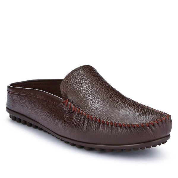 jones bootmaker Men's Zethan Full Slippers - Dark Brown