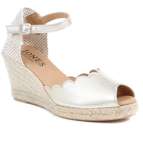 jones bootmaker Outlet Alejandra Espadrille Wedge Sandals - Gold