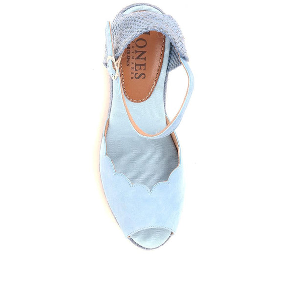 Jones Bootmaker Outlet Alejandra Espadrille Wedge Sandals - Pale Blue