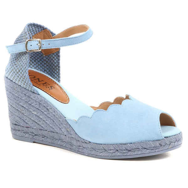 jones bootmaker Outlet Alejandra Espadrille Wedge Sandals - Pale Blue