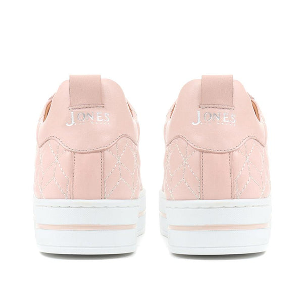 Jones Bootmaker Outlet Alexandrite Leather Quilted Trainers - Nude