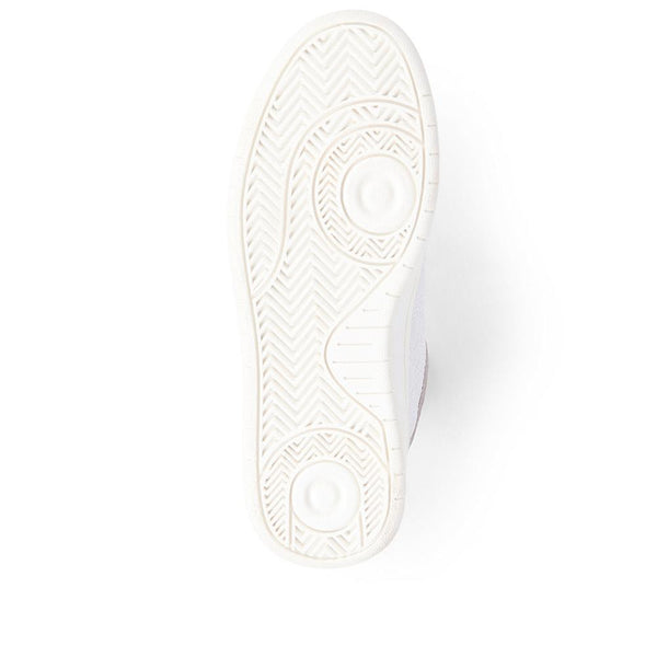 Jones Bootmaker Outlet Allana Leather Lace-Up Trainers - White