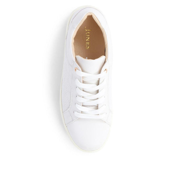 Jones Bootmaker Outlet Allana Leather Lace-Up Trainers - White