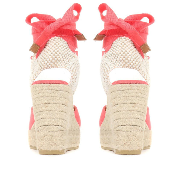 Jones Bootmaker Outlet Alyssa Wedge Espadrille Sandals - Coral