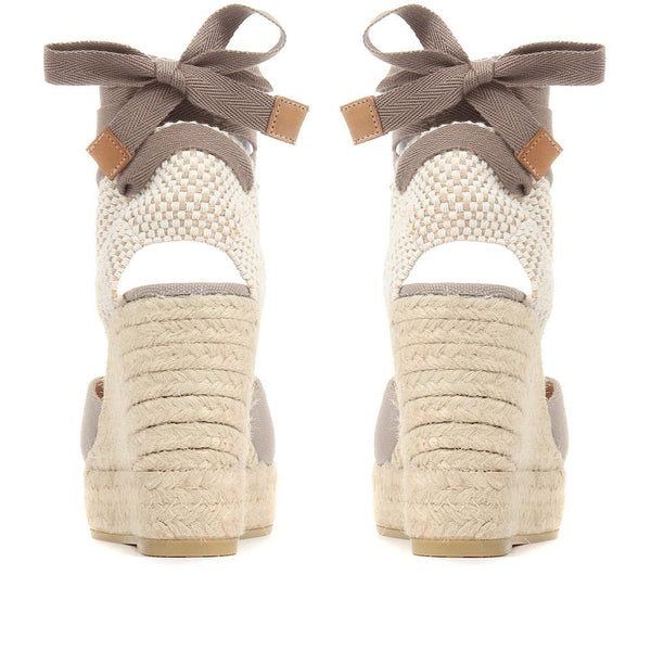 Jones Bootmaker Outlet Alyssa Wedge Espadrille Sandals - Grey