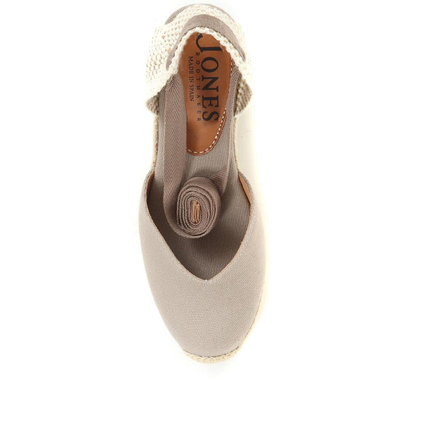 Jones Bootmaker Outlet Alyssa Wedge Espadrille Sandals - Grey