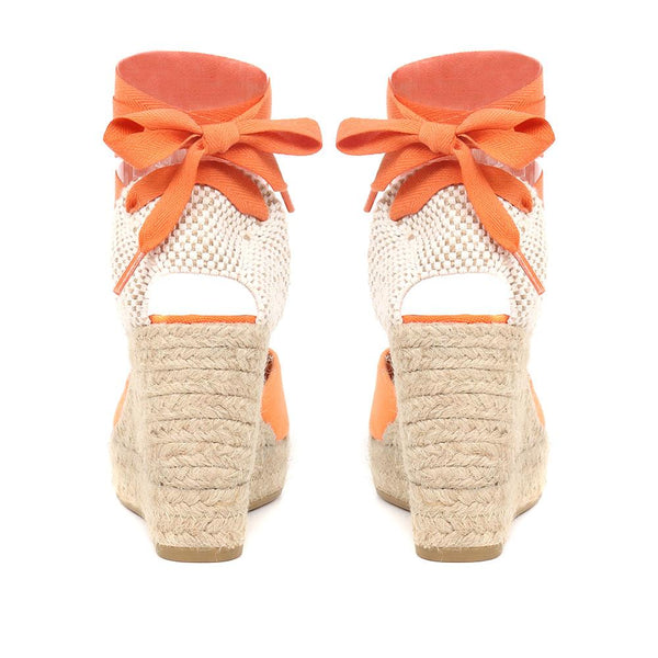 Jones Bootmaker Outlet Alyssa Wedge Espadrille Sandals - Orange