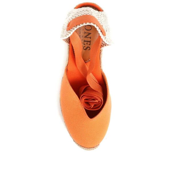 Jones Bootmaker Outlet Alyssa Wedge Espadrille Sandals - Orange