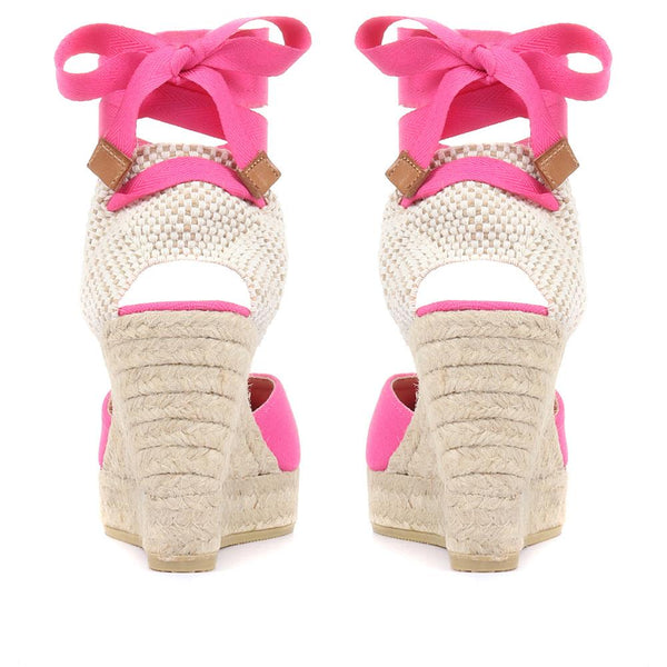 Jones Bootmaker Outlet Alyssa Wedge Espadrille Sandals - Pink