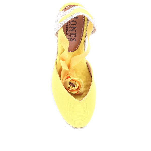 Jones Bootmaker Outlet Alyssa Wedge Espadrille Sandals - Yellow