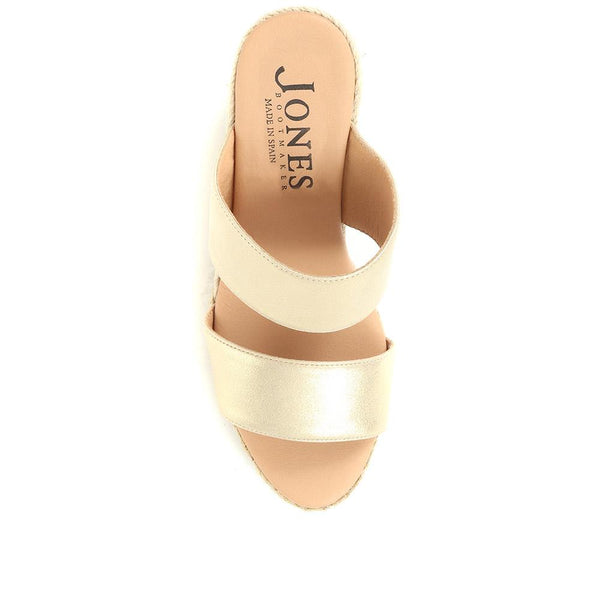 Jones Bootmaker Outlet Amabelle Wedge Mule Sandals - Gold