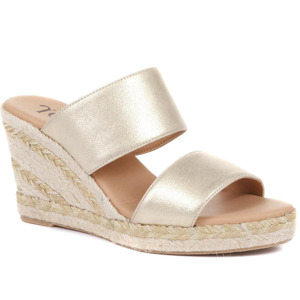 jones bootmaker Outlet Amabelle Wedge Mule Sandals - Gold