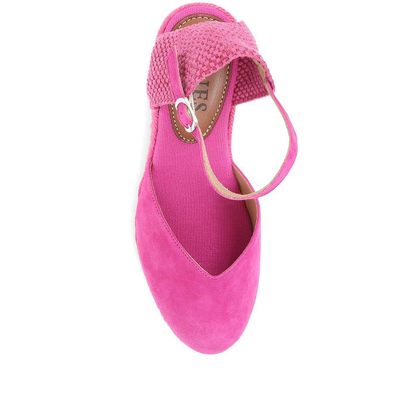 Jones Bootmaker Outlet Arabella Wedge Sandals - Majenta