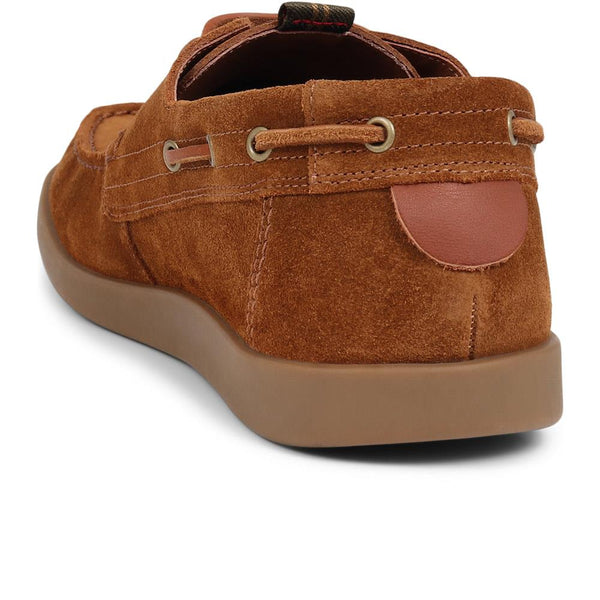 Jones Bootmaker Outlet Armada Calf Leather Boat Shoes - Cognac Suede