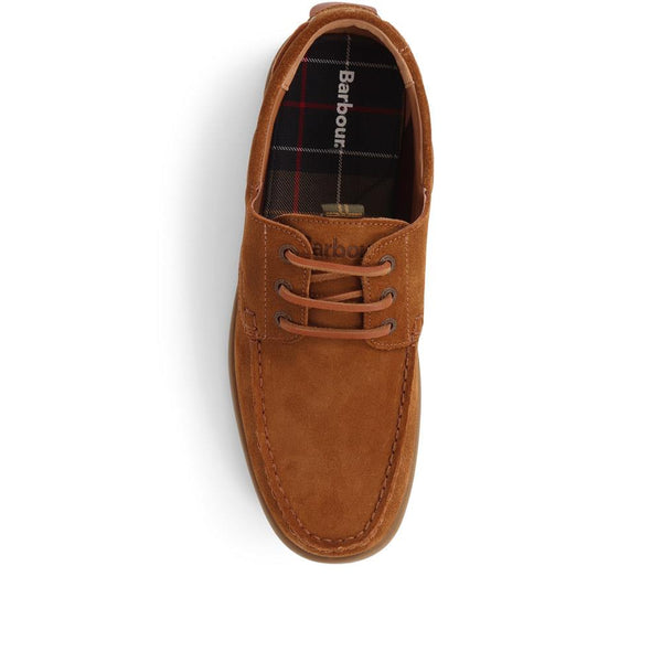 Jones Bootmaker Outlet Armada Calf Leather Boat Shoes - Cognac Suede