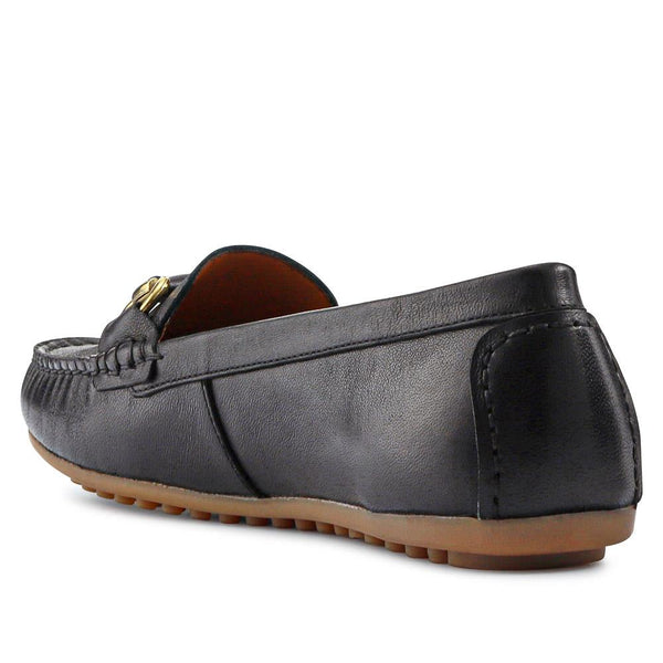 Jones Bootmaker Outlet Athikia Leather Slip-On Shoes - Black
