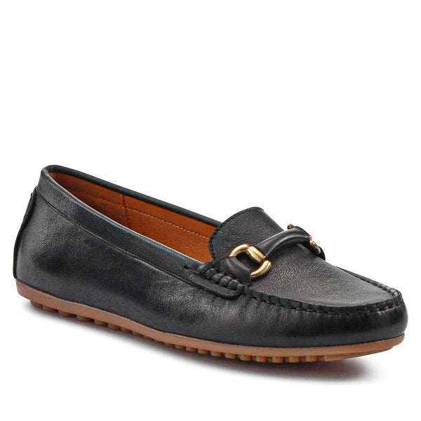 jones bootmaker Outlet Athikia Leather Slip-On Shoes - Black
