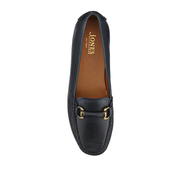 Jones Bootmaker Outlet Athikia Leather Slip-On Shoes - Navy