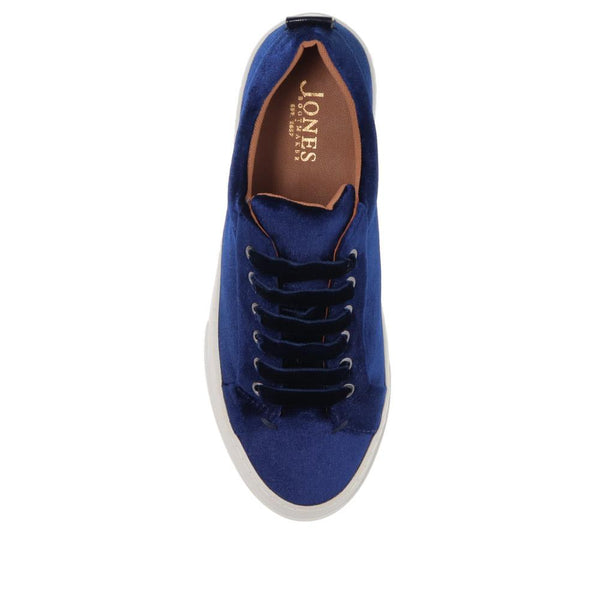 Jones Bootmaker Outlet Azura Casual Velvet Trainers - Navy