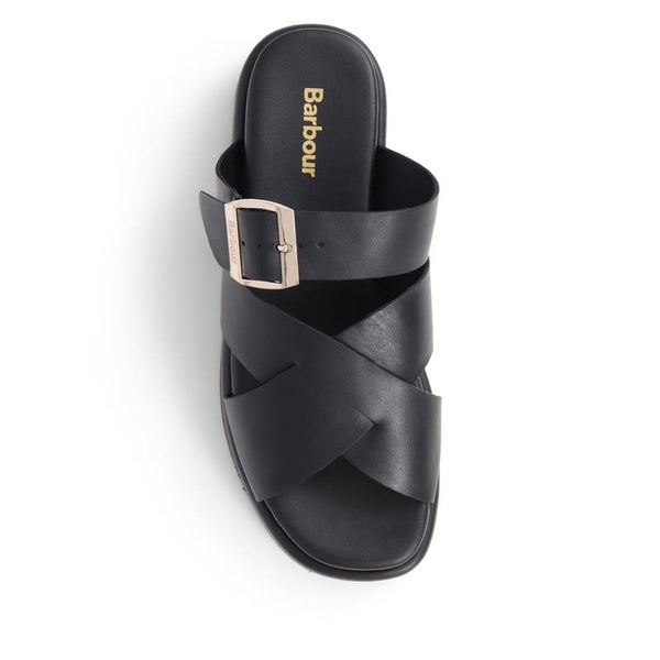 Jones Bootmaker Outlet Barbour Annalise Leather Mule Sandals - Black