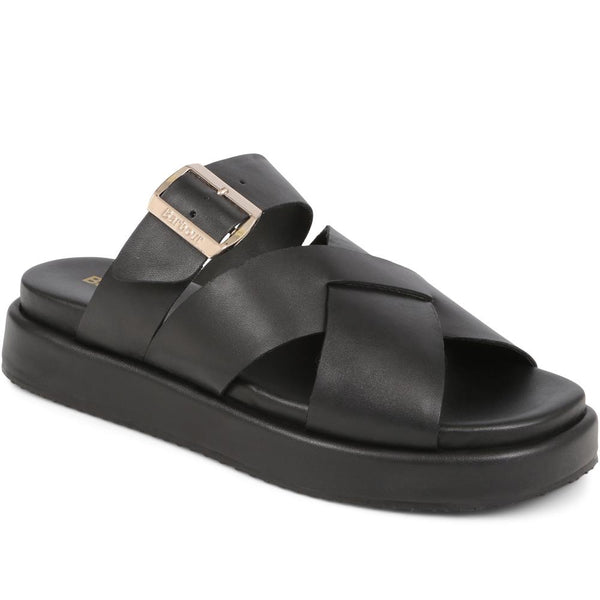 jones bootmaker Outlet Barbour Annalise Leather Mule Sandals - Black