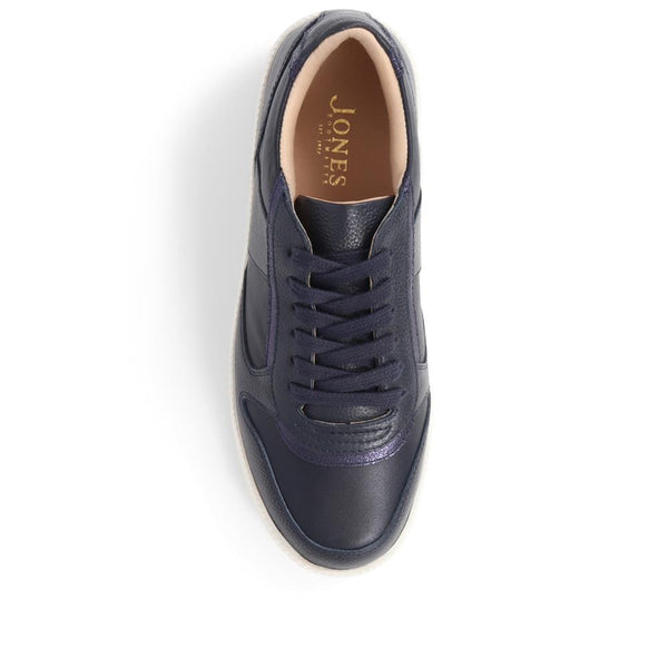 Jones Bootmaker Outlet Beatricia Leather Trainers - Navy