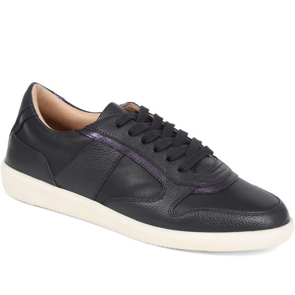 jones bootmaker Outlet Beatricia Leather Trainers - Navy