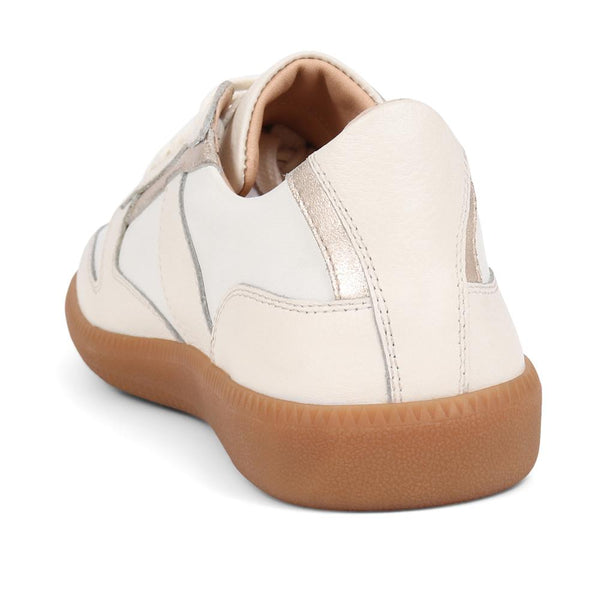 Jones Bootmaker Outlet Beatricia Leather Trainers - White-Gold