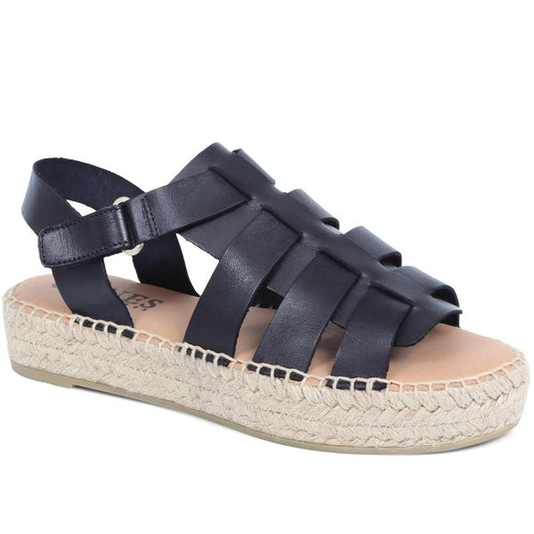 jones bootmaker Outlet Belisa Gladiator Flatform Sandals - Black