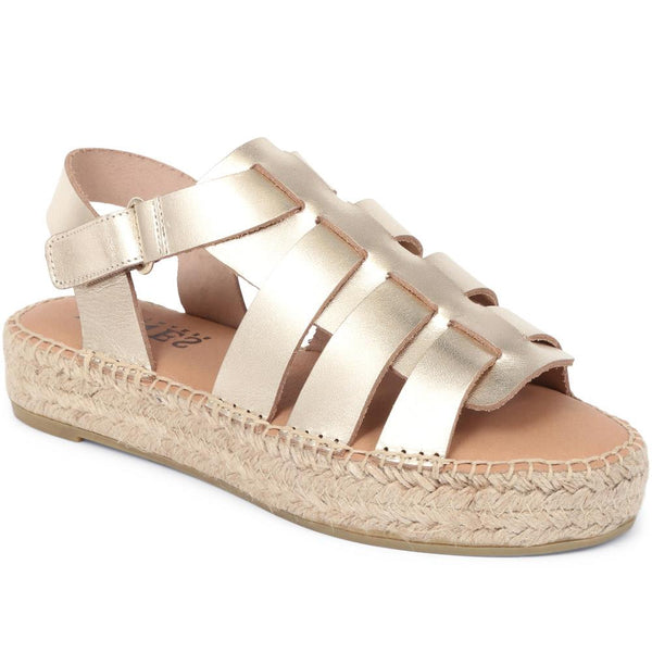 jones bootmaker Outlet Belisa Gladiator Flatform Sandals - Gold