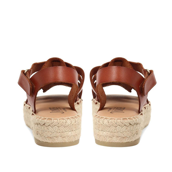 Jones Bootmaker Outlet Belisa Gladiator Flatform Sandals - Tan
