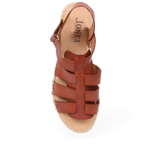 Jones Bootmaker Outlet Belisa Gladiator Flatform Sandals - Tan