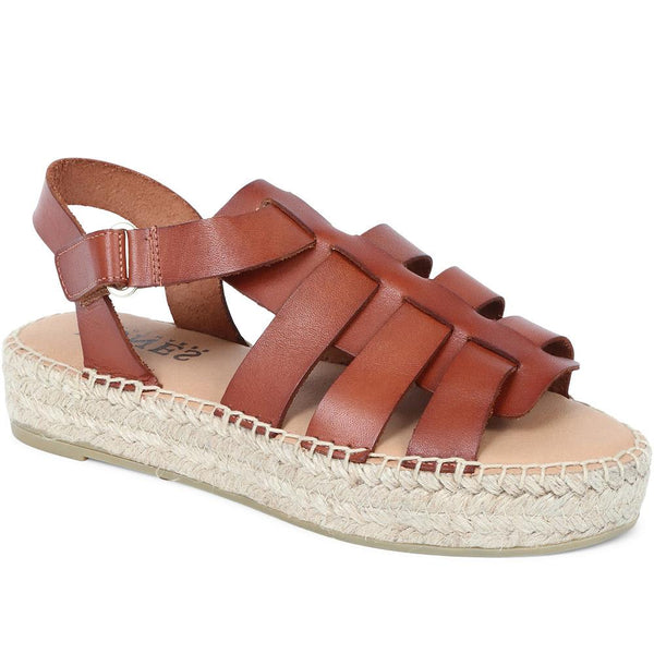 jones bootmaker Outlet Belisa Gladiator Flatform Sandals - Tan
