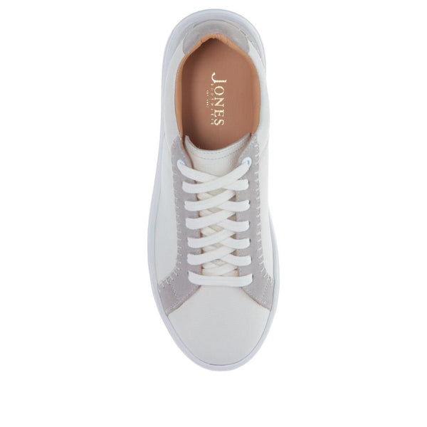 Jones Bootmaker Outlet Bergamot Leather Trainers - White