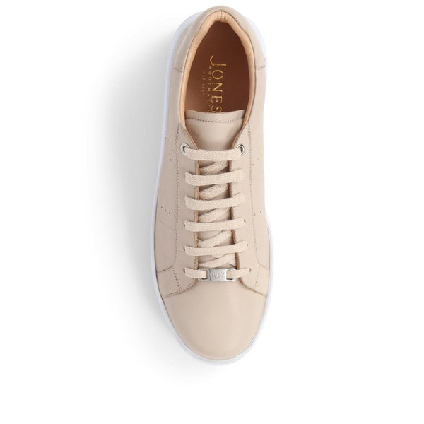 Jones Bootmaker Outlet Bernie Lace Up Trainer - Stone