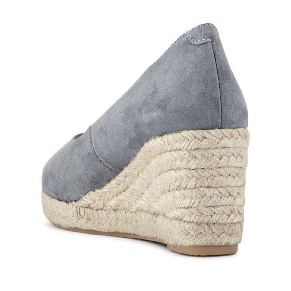 Jones Bootmaker Outlet Biaggia Tall Leather Espadrilles - Grey Suede