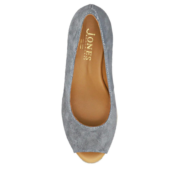 Jones Bootmaker Outlet Biaggia Tall Leather Espadrilles - Grey Suede