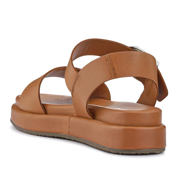 Jones Bootmaker Outlet Big-Buckled Leather Sandals - Tan