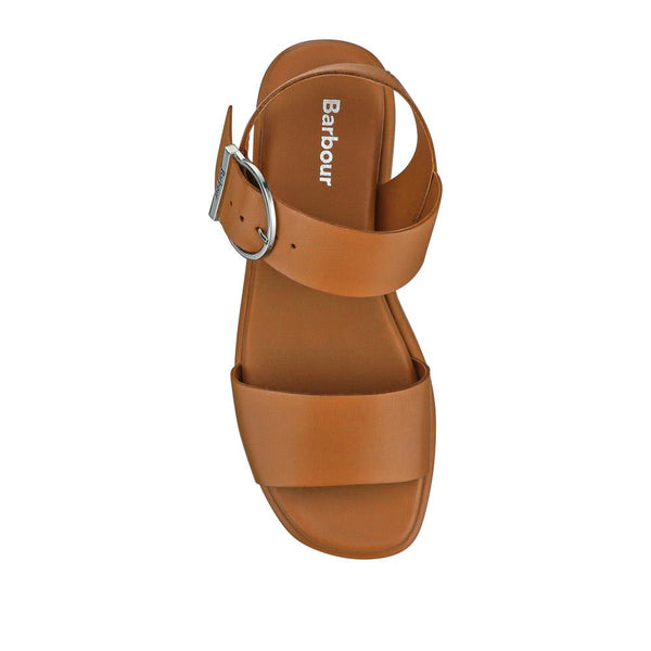 Jones Bootmaker Outlet Big-Buckled Leather Sandals - Tan